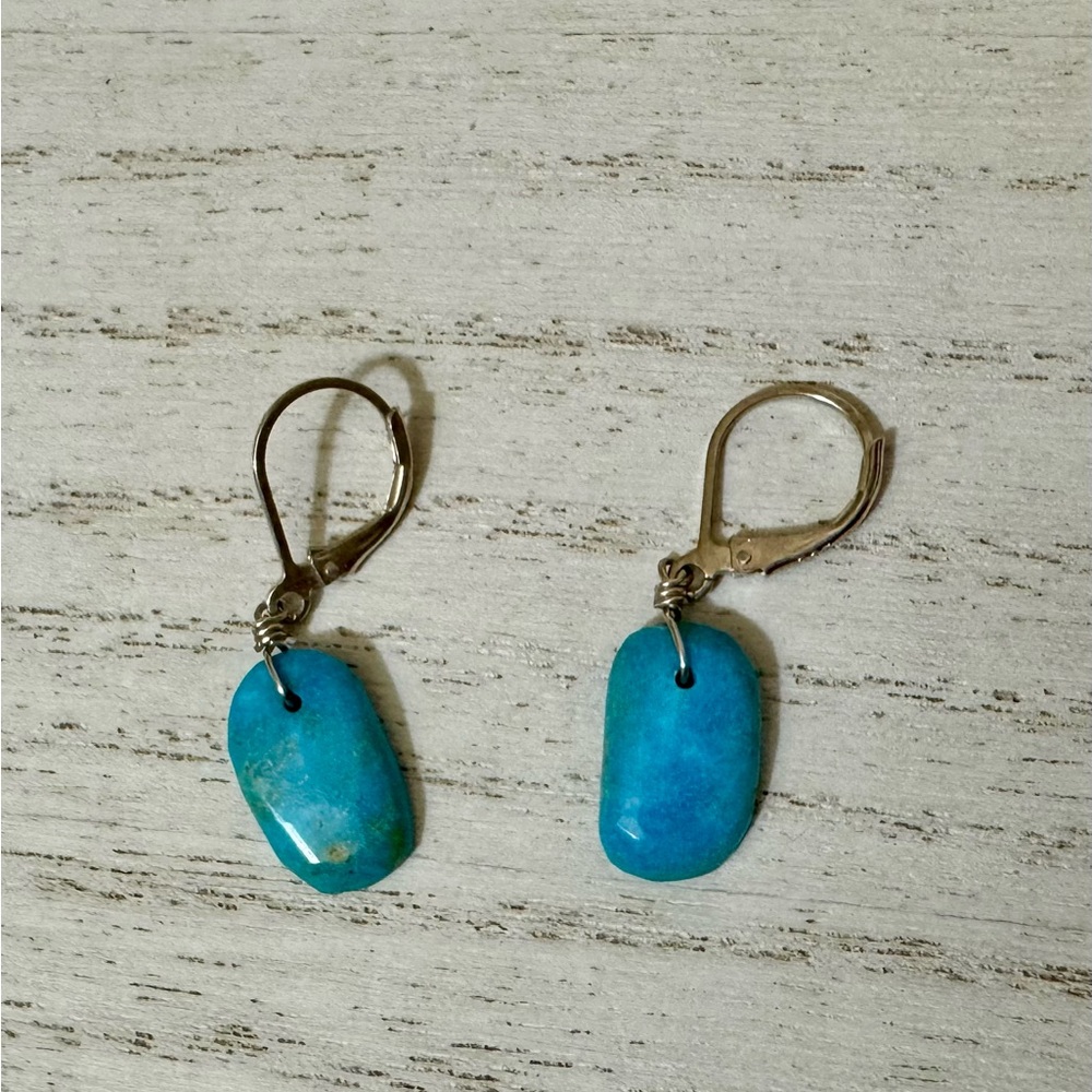Ray Lovato natural kingman turquoise earrings